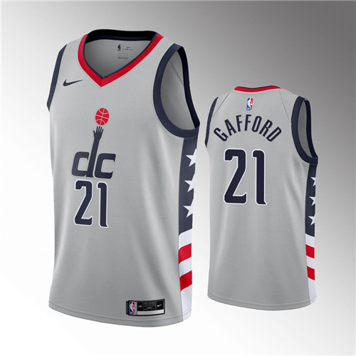 Washington Wizards Daniel Gafford City Edition Gray Swingman stitched Jersey #21
