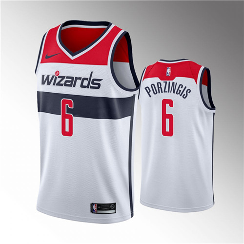 Washington Wizards Kristaps Porzingis Association Edition 2022 Trade White stitched Jersey #6