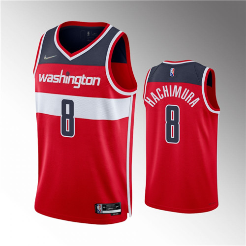 Washington Wizards Rui Hachimura 2021-22 75th Anniversary Diamond Icon Red stitched Jersey #8