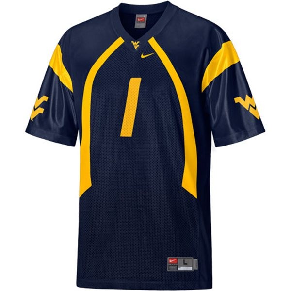 west virginia mountaineers 1 tavon austin blue football jersey