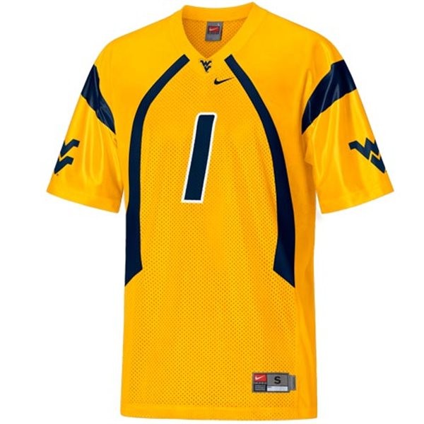 west virginia mountaineers 1 tavon austin gold football youth jersey