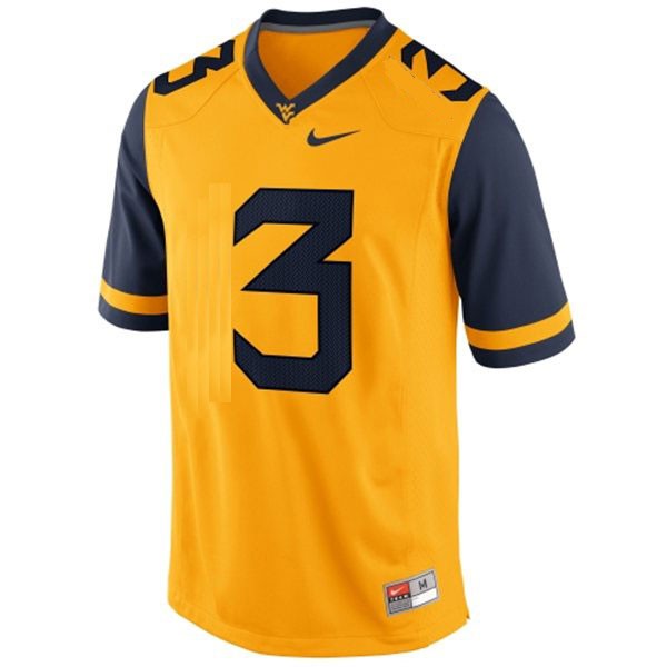 west virginia mountaineers 3 stedman bailey gold football jersey