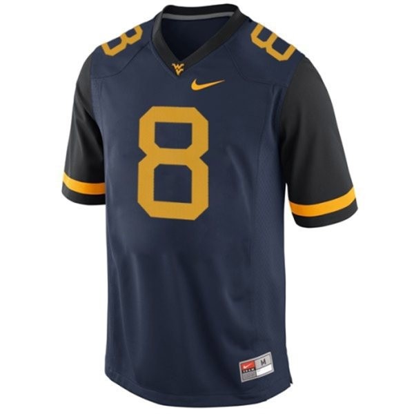 west virginia mountaineers 8 karl joseph blue football jersey