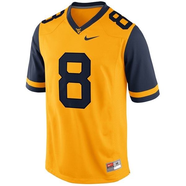 west virginia mountaineers 8 karl joseph gold football youth jersey