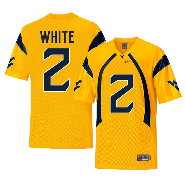 west virginia mountaineers gold ka'raun white college football player jersey