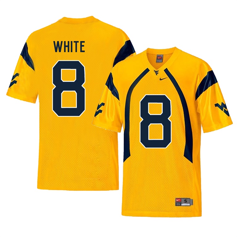 west virginia mountaineers gold kyzir white college football player jersey