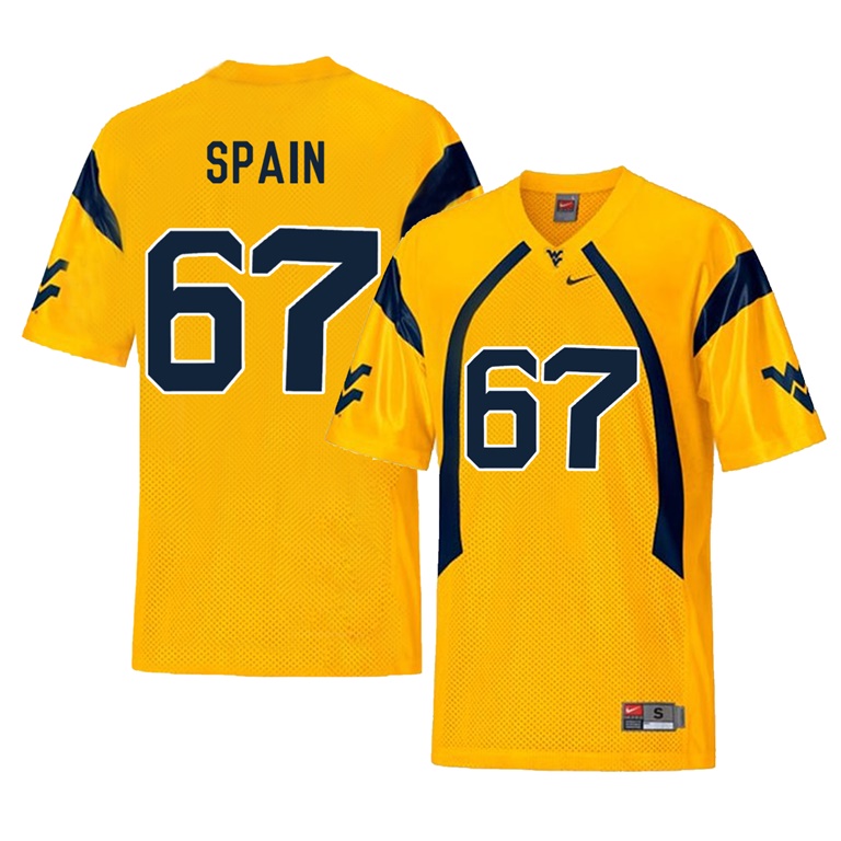 west virginia mountaineers gold quinton spain college football player jersey