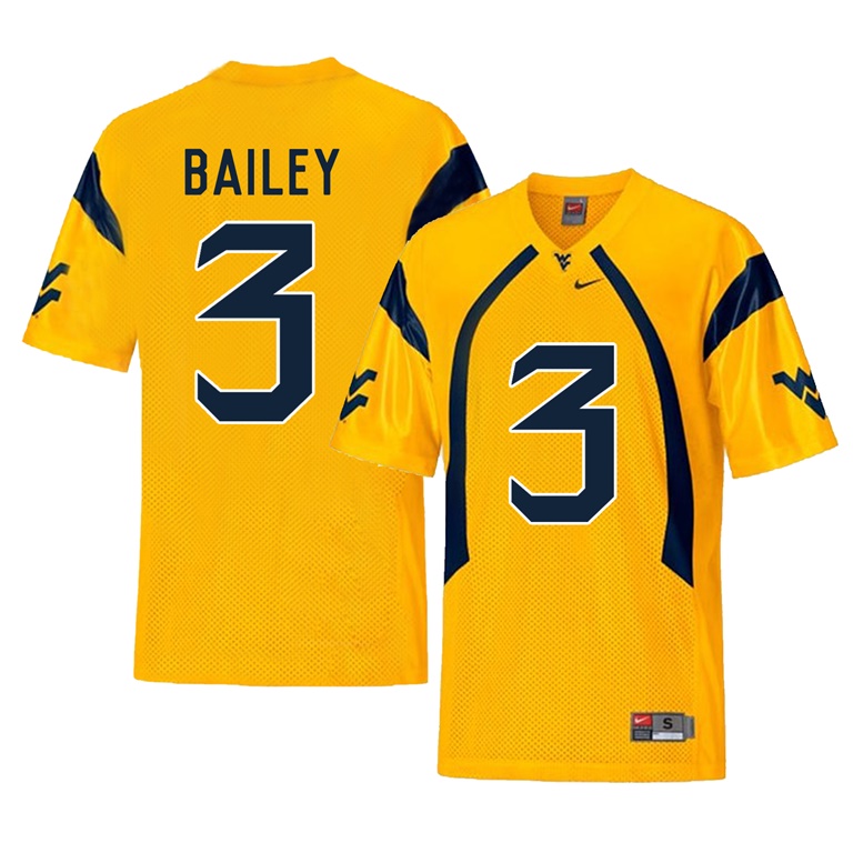 west virginia mountaineers gold stedman bailey college football player jersey