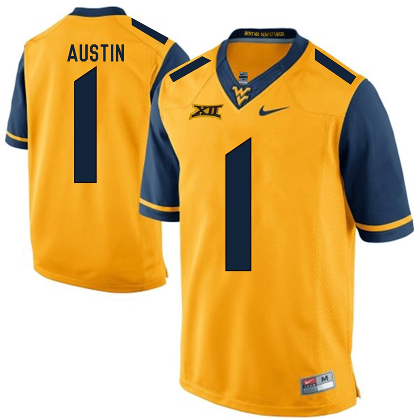 west virginia mountaineers gold tavon austin college football jersey