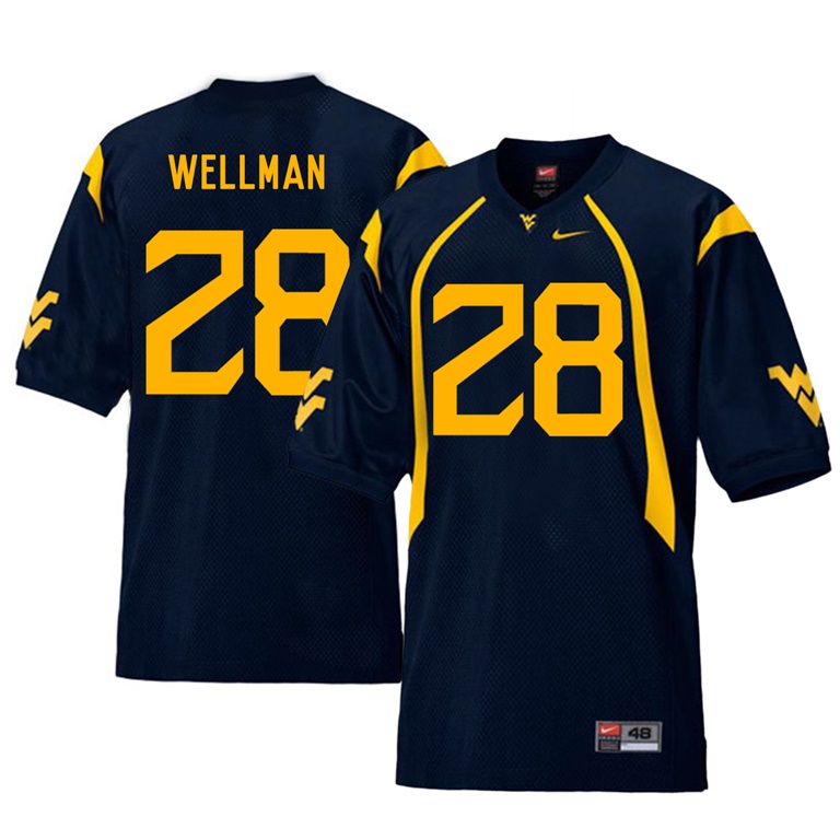 west virginia mountaineers navy elijah wellman college football player jersey