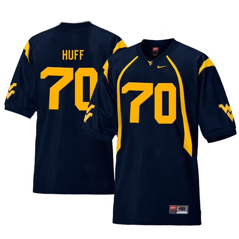 west virginia mountaineers navy sam huff college football player jersey