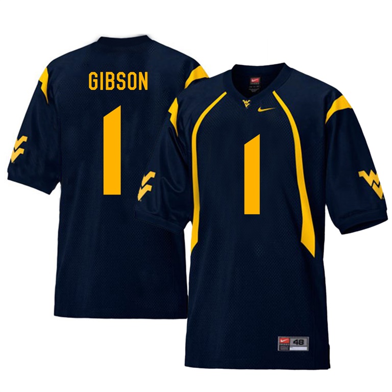 west virginia mountaineers navy shelton gibson college football player jersey