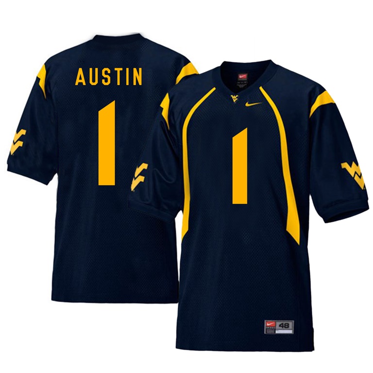 west virginia mountaineers navy tavon austin college football player jersey