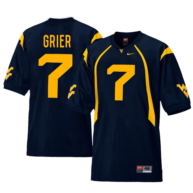 west virginia mountaineers navy will grier college football player jersey