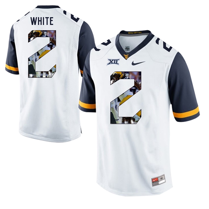 west virginia mountaineers white ka'raun white college football player portrait jersey