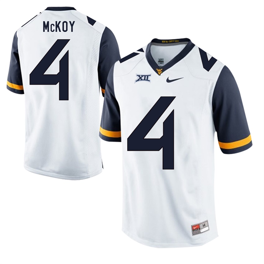 west virginia mountaineers white kennedy mckoy college football jersey