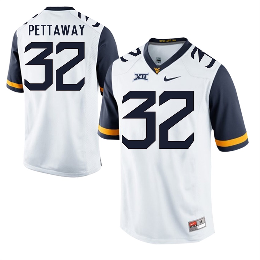 west virginia mountaineers white martell pettaway college football jersey