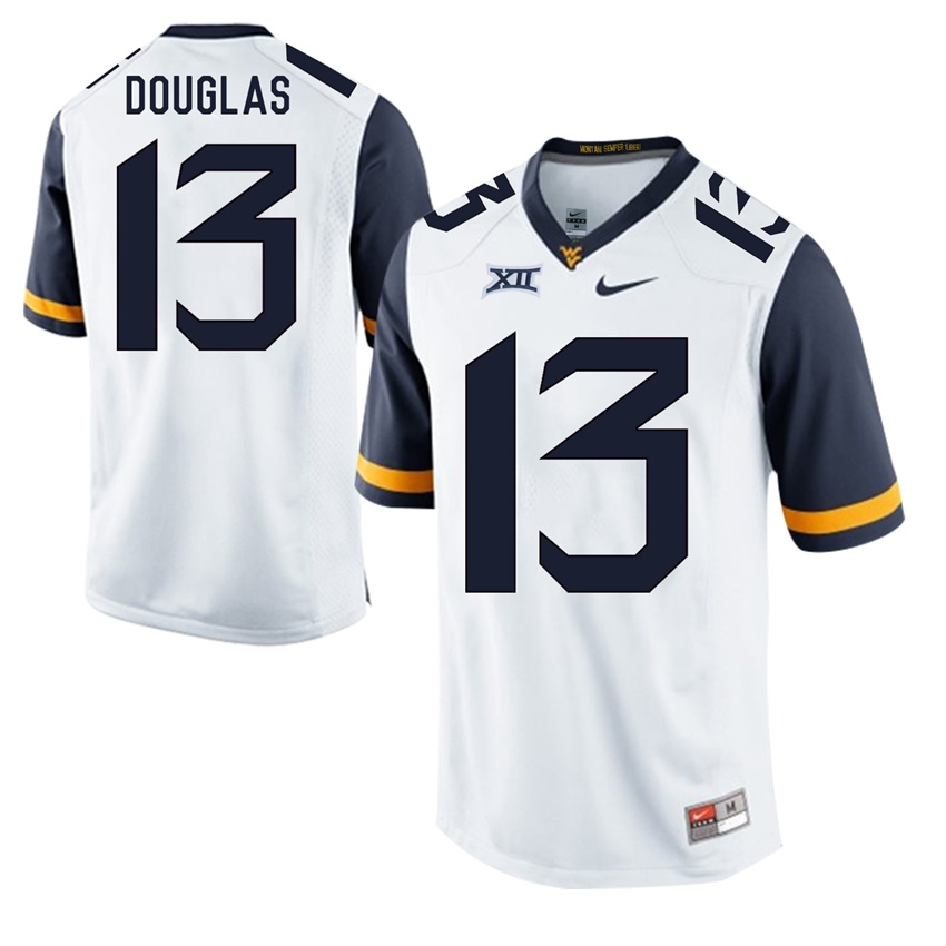 west virginia mountaineers white rasul douglas college football jersey