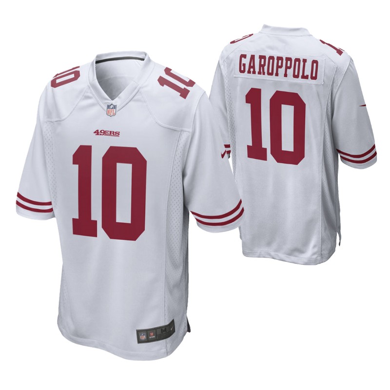white 10 jimmy garoppolo game jersey stitched