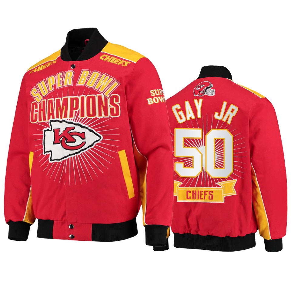 willie gay jr. chiefs red super bowl champions commemorative jacket