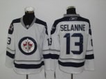 winnipeg jets jerseys #13 teemu selanne white hockey jersey