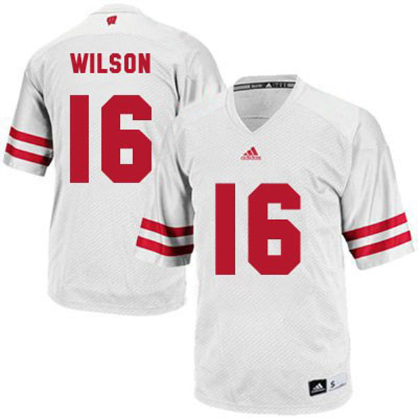 wisconsin badgers 16 russell wilson white football jersey