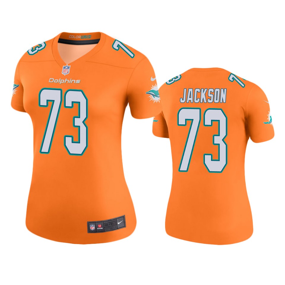 women's austin jackson dolphins orange color rush legend jersey