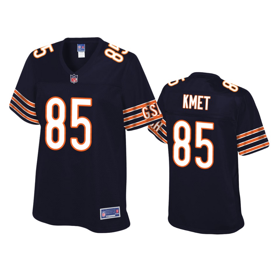 women's bears cole kmet navy pro line jersey