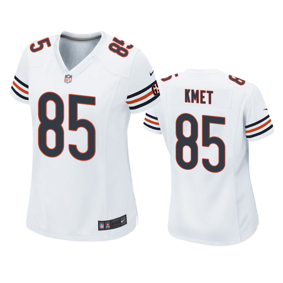 women's bears cole kmet white game jersey