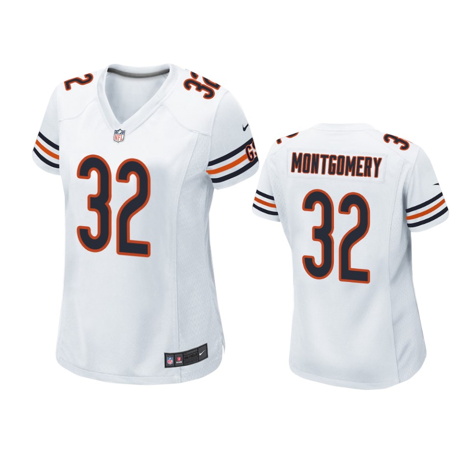women's bears david montgomery white game jersey