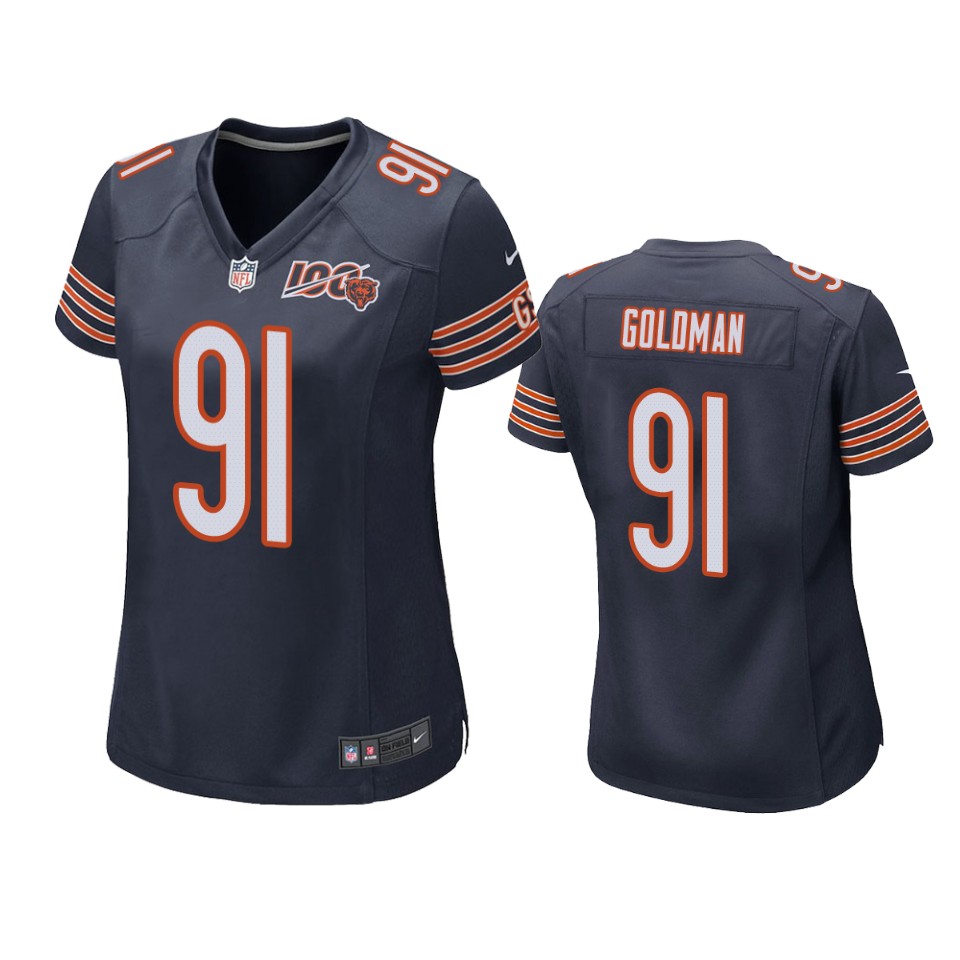 women's bears eddie goldman navy 100th season game jersey