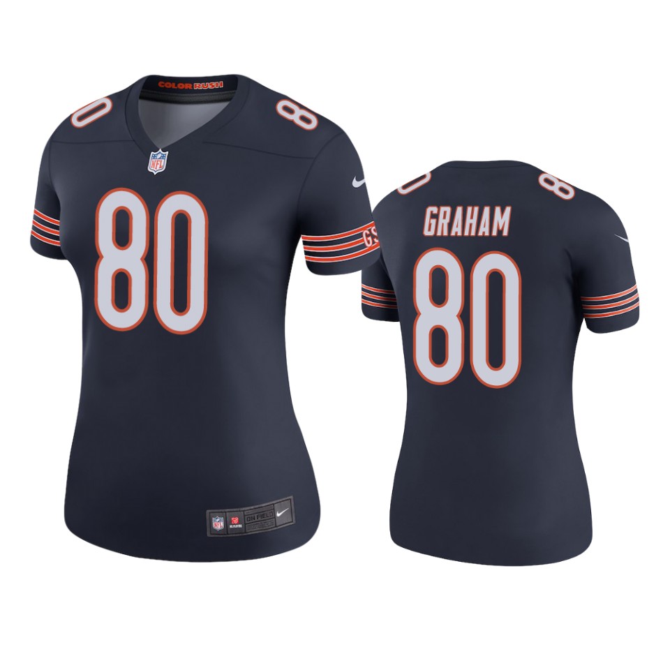 women's bears jimmy graham navy color rush legend jersey