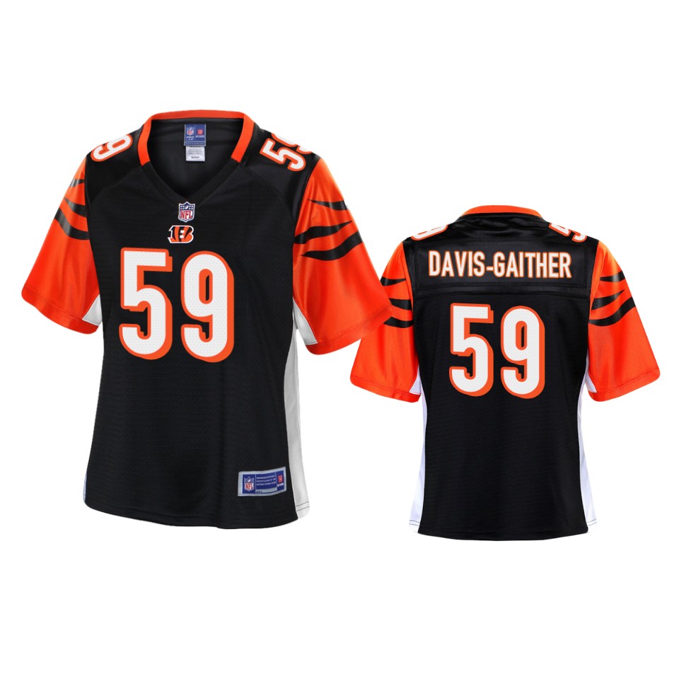 women's bengals akeem davis gaither black pro line jersey