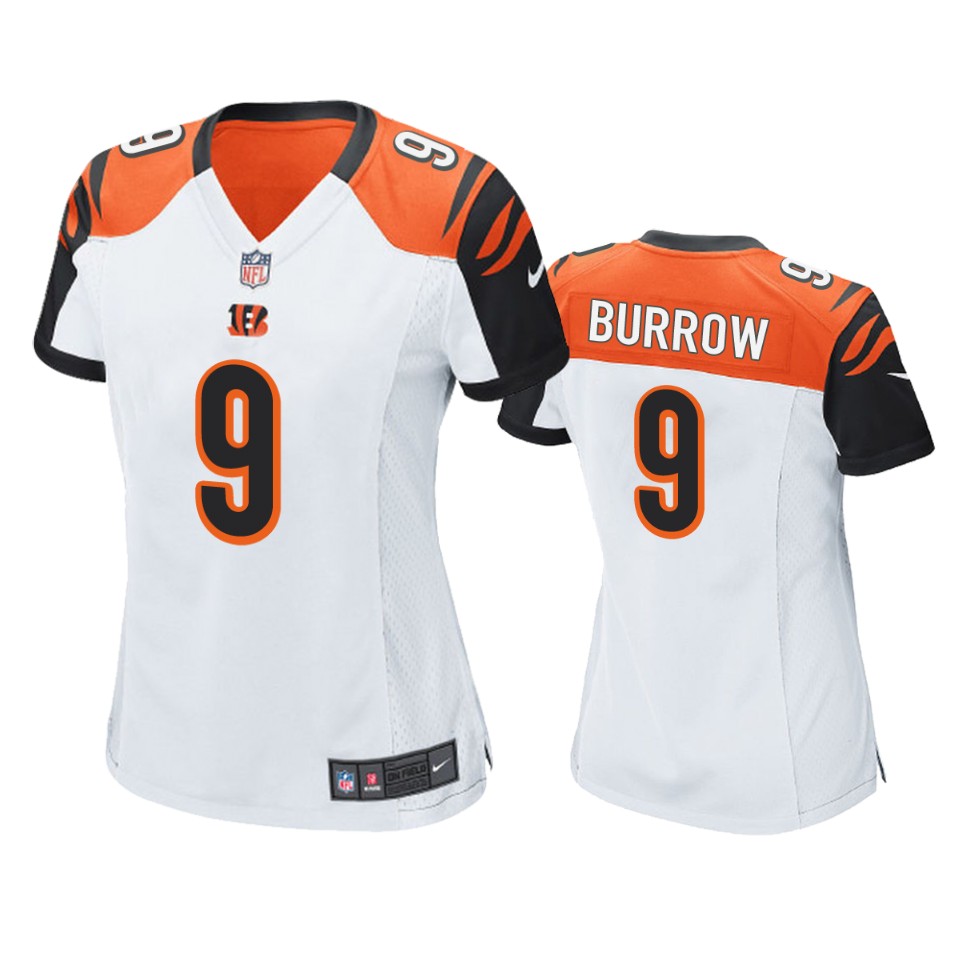 women's bengals joe burrow white game jersey