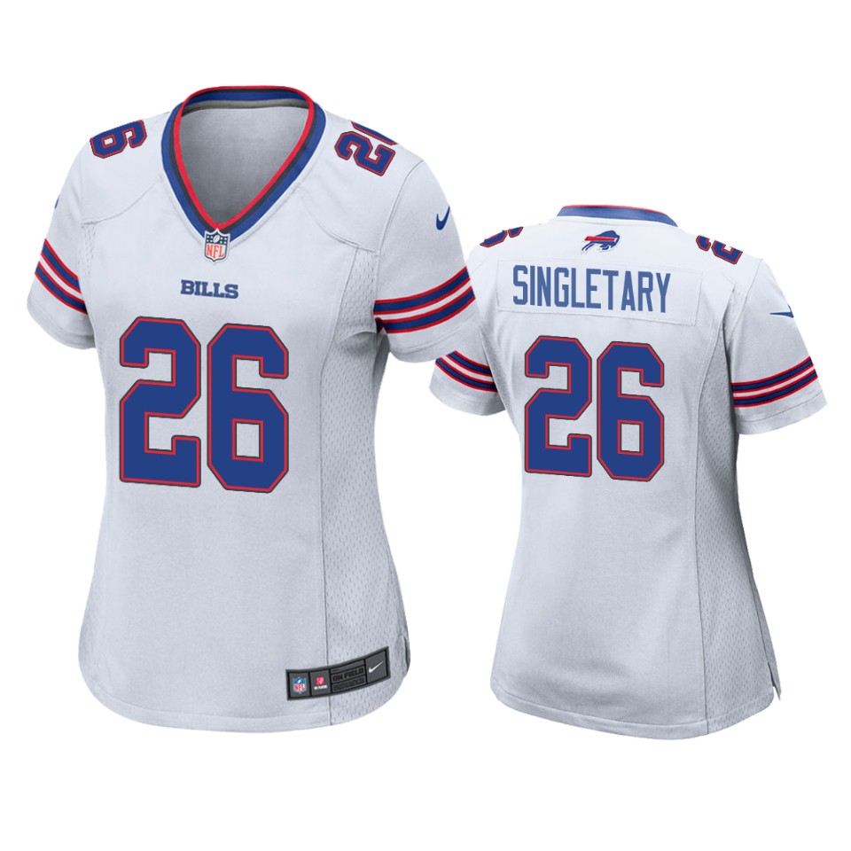 women's bills devin singletary white game jersey
