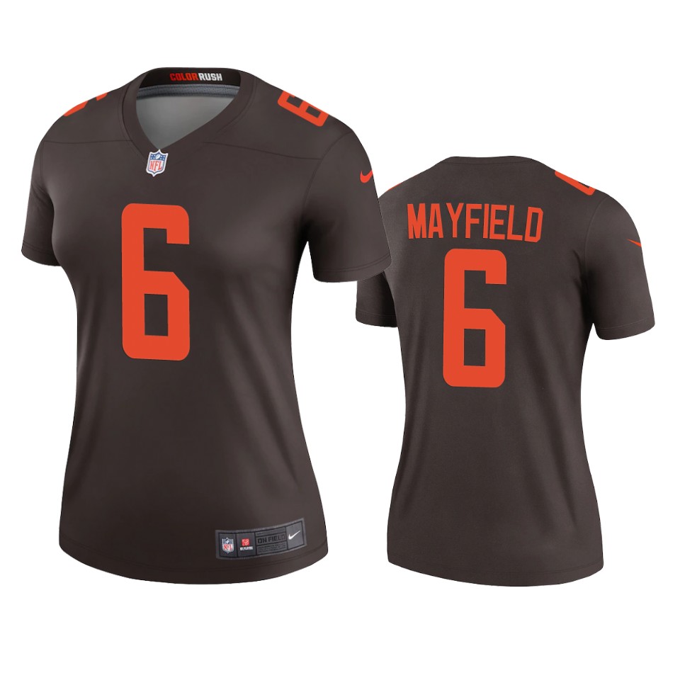 women's browns baker mayfield brown 2020 alternate legend jersey