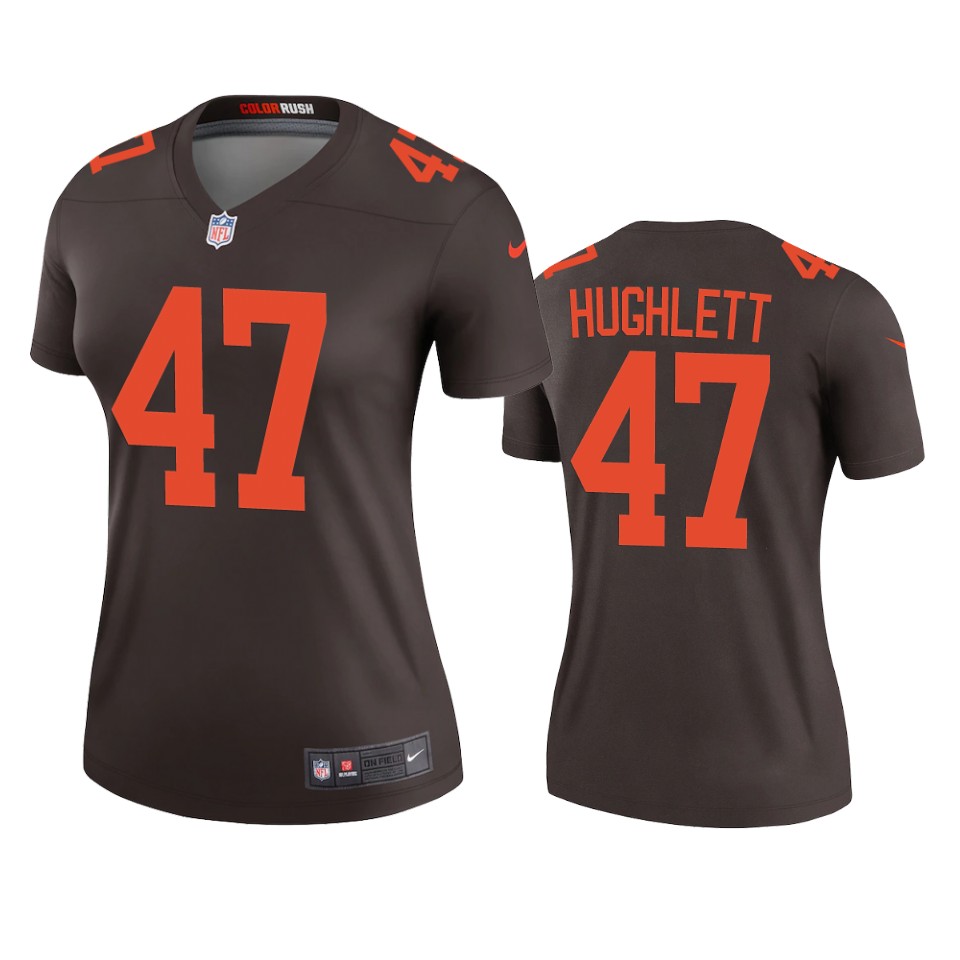 women's browns charley hughlett brown 2020 alternate legend jersey