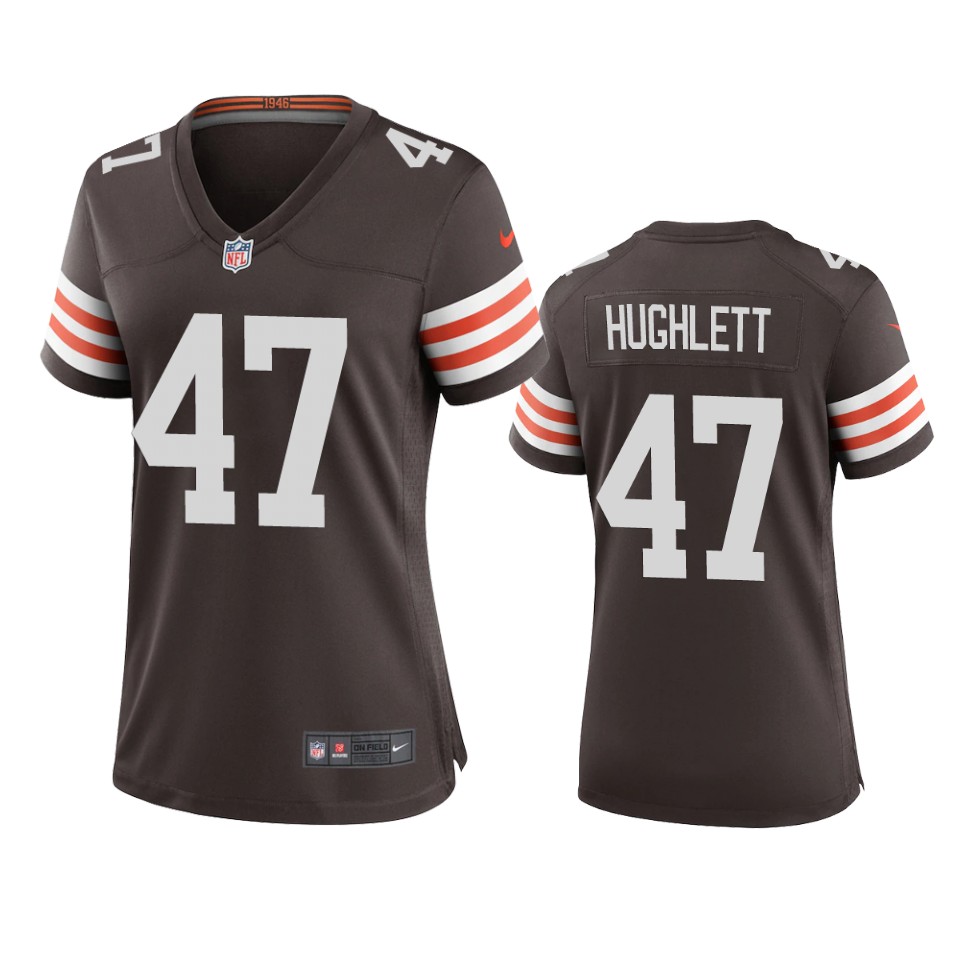 women's browns charley hughlett brown 2020 game jersey