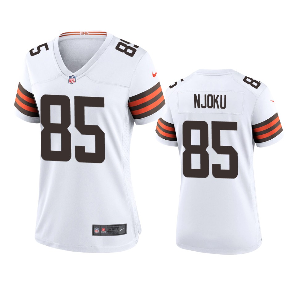 women's browns david njoku white 2020 game jersey