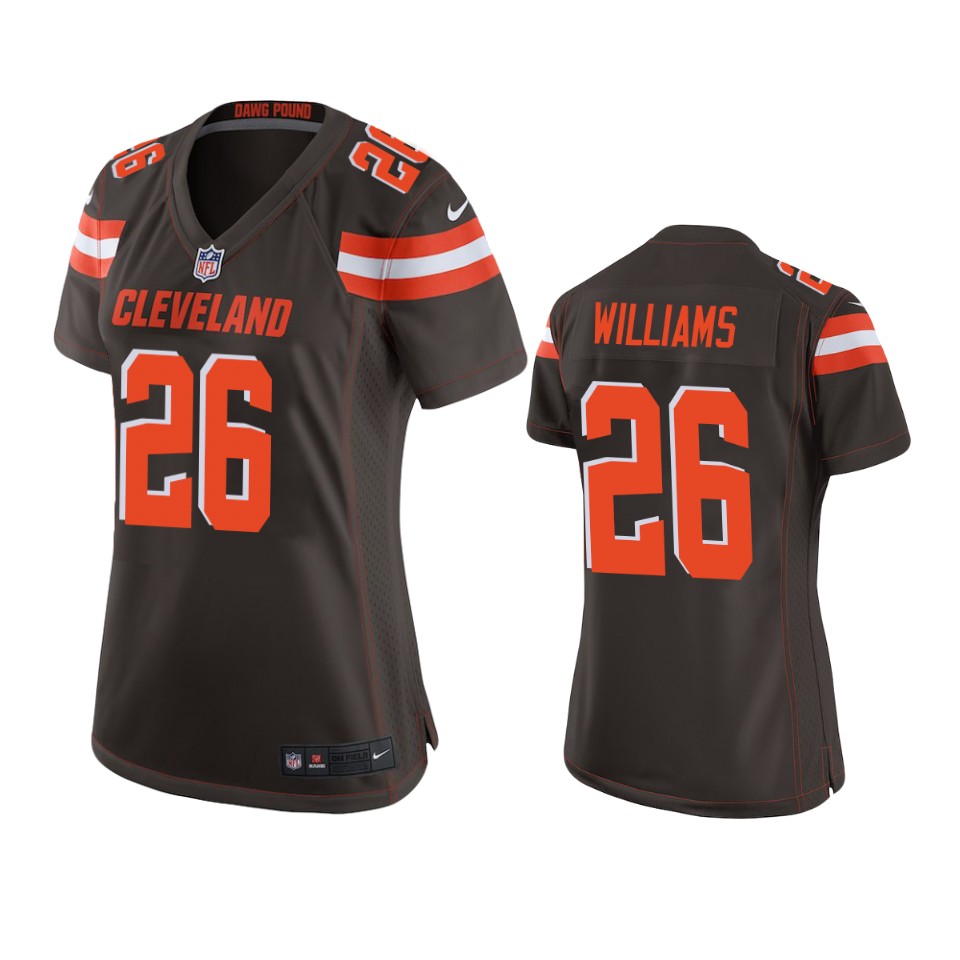 women's browns greedy williams brown game jersey