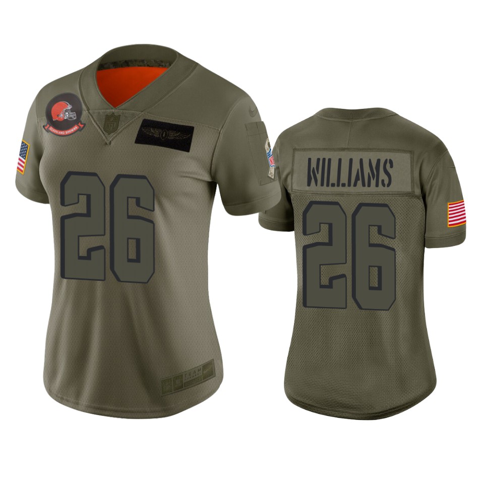 women's browns greedy williams camo limited 2019 salute to service jersey