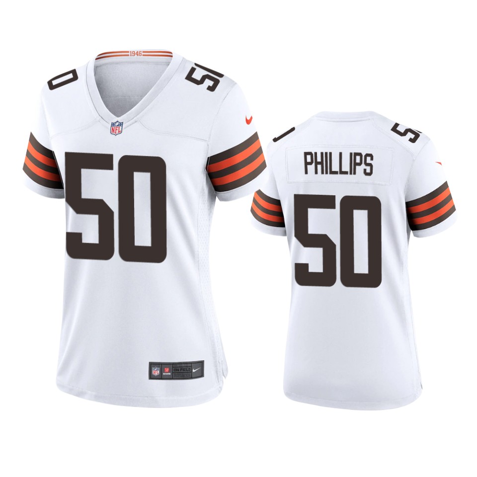 women's browns jacob phillips white game jersey