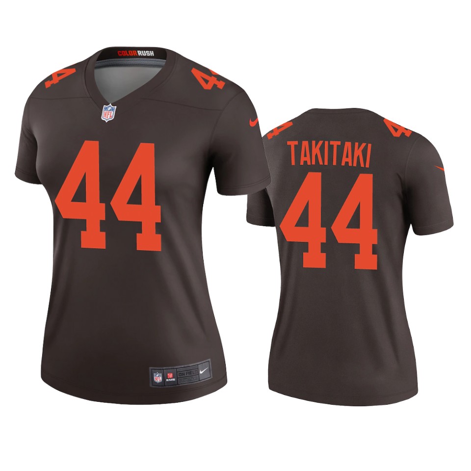 women's browns sione takitaki brown 2020 alternate legend jersey