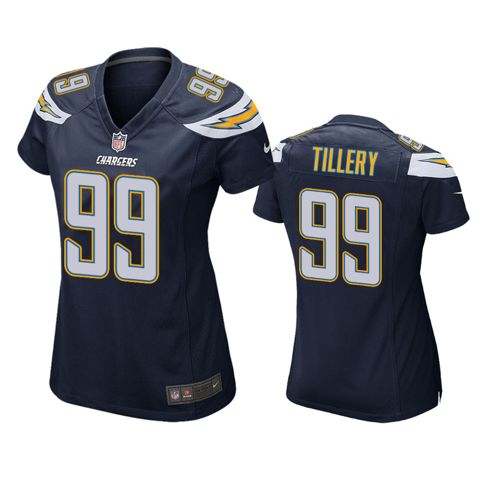 women's chargers jerry tillery navy game jersey