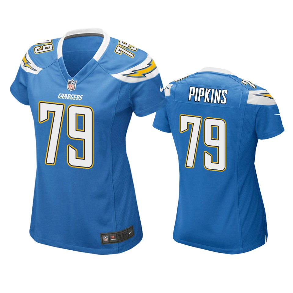 women's chargers trey pipkins light blue game jersey