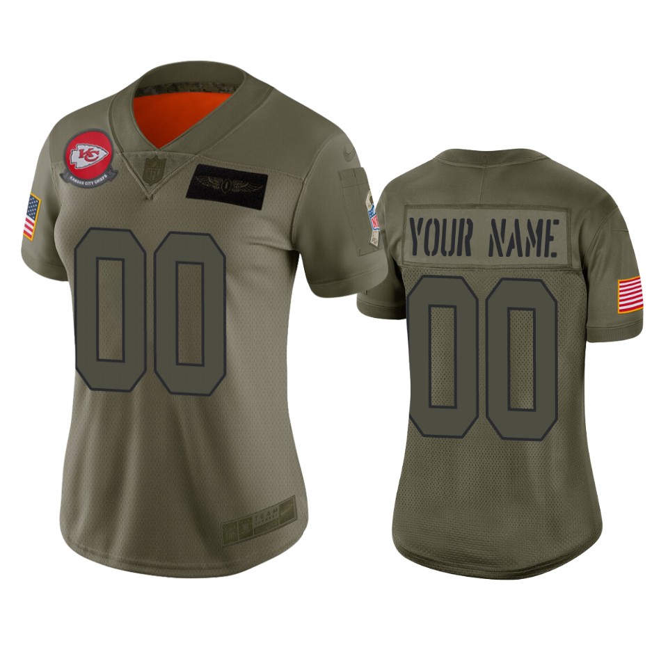 women's chiefs custom camo limited 2019 salute to service jersey