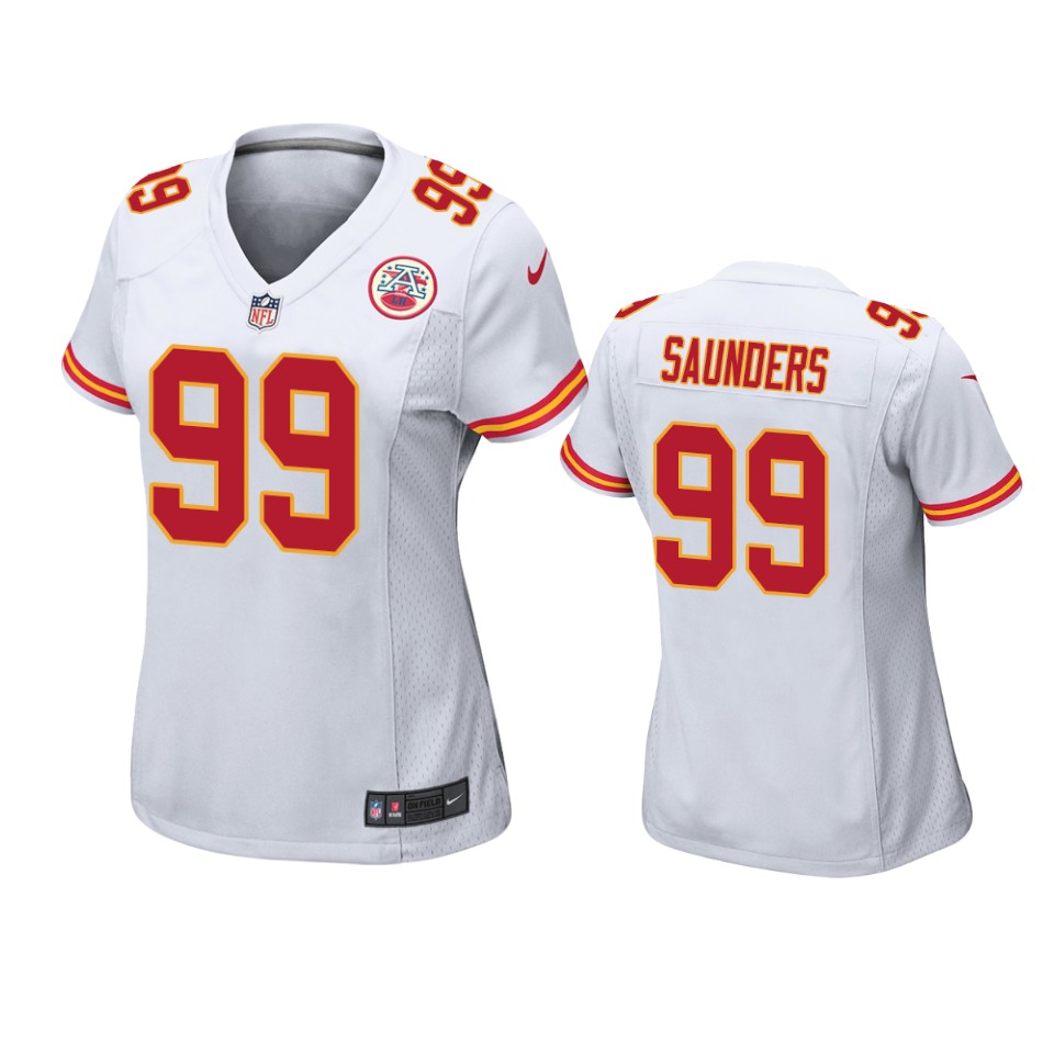 women's chiefs khalen saunders white game jersey