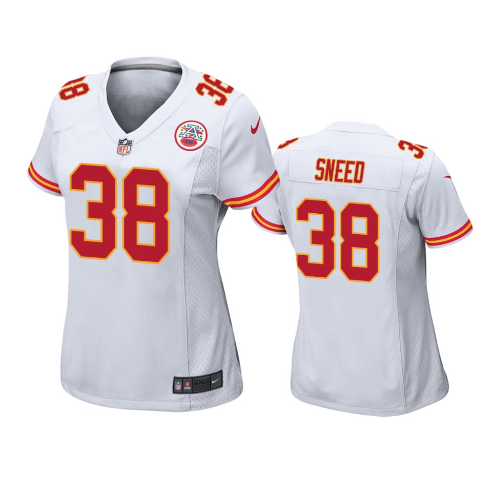 women's chiefs l'jarius sneed white game jersey