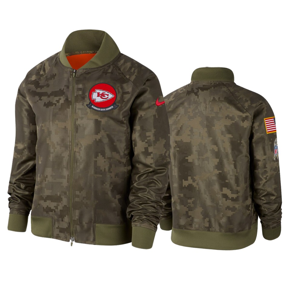 women's chiefs olive 2019 salute to service jacket
