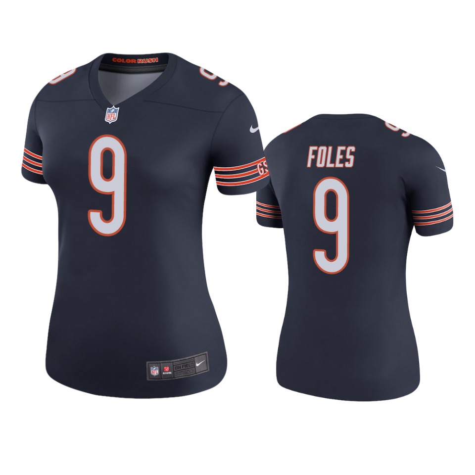 women's color rush legend bears nick foles navy jersey